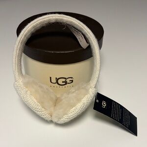 UGG Cream and White Knit Ear Muffs